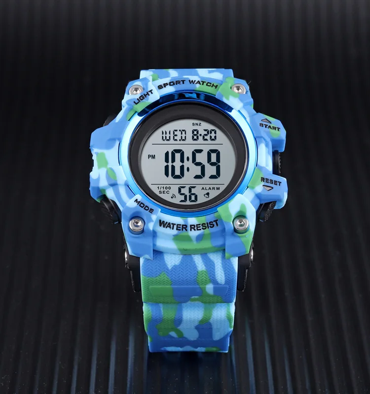 Skmei 1552 Men Digital Sport Watch Camouflage Silicone Strap Wristwatch