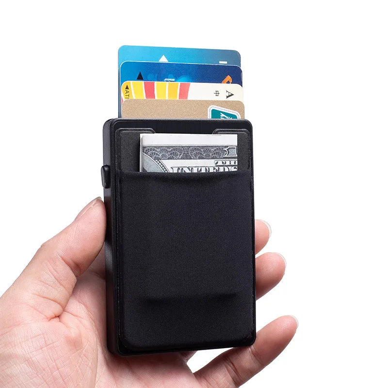 fabrics Automatic Wallet Aluminum Slim Pocket Mens Minimalist metal Wallet Card Holder Pop Up leather wallet men
fabrics Automatic Wallet Aluminum Slim Pocket Mens Minimalist metal Wallet Card Holder Pop Up leather wallet men