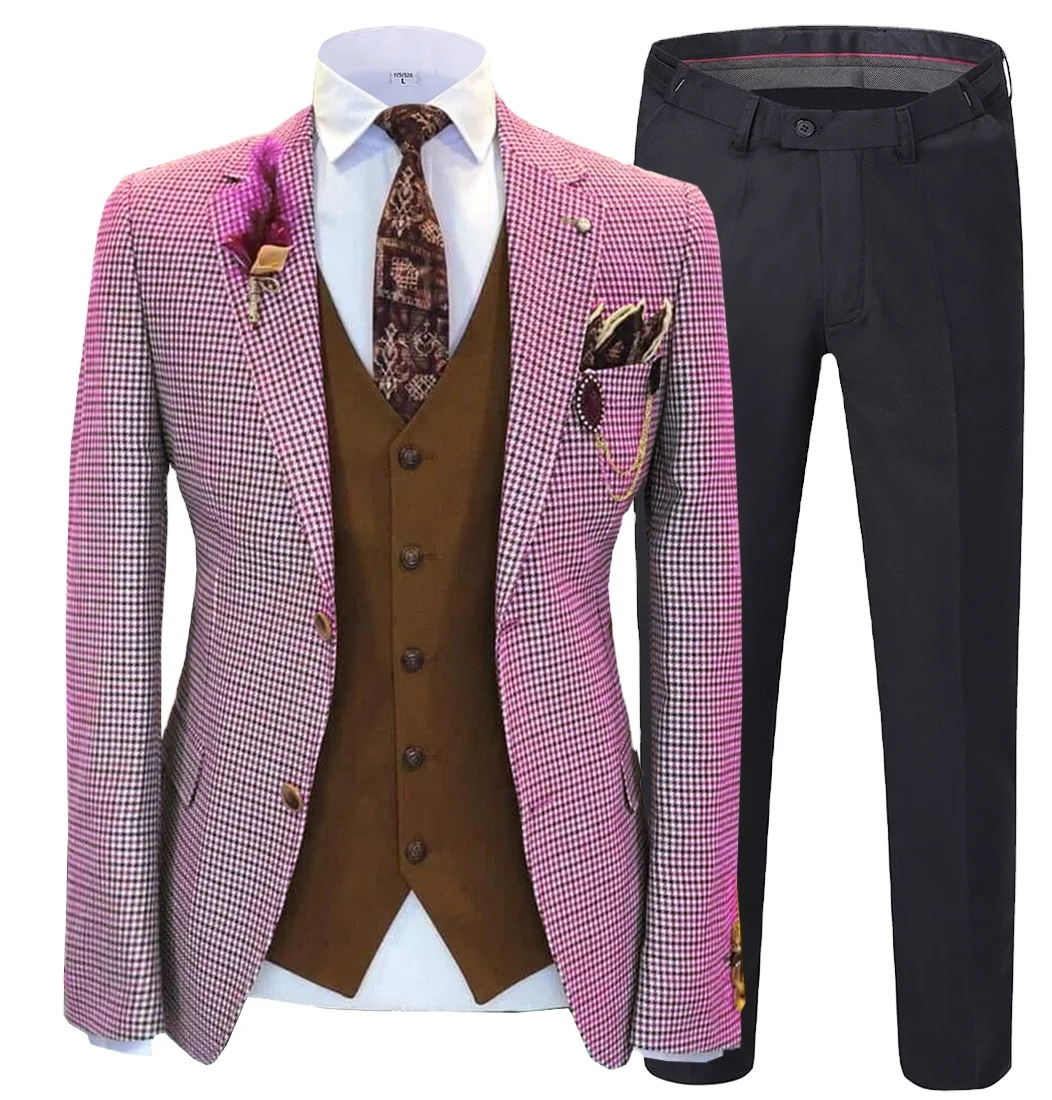 fashion business wool Plaid dog tooth business men's suits for dark Autumn and winter (Blazer+Vest+Pant)
fashion business wool Plaid dog tooth business men's suits for dark Autumn and winter (Blazer+Vest+Pant)