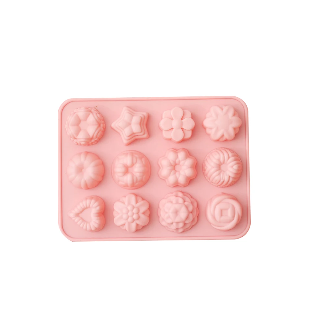 Silicone flower shape 12 cavity pudding cup mousse cake mold chocolate ice cream decoration mold, Pink
Silicone flower shape 12 cavity pudding cup mousse cake mold chocolate ice cream decoration mold, Pink