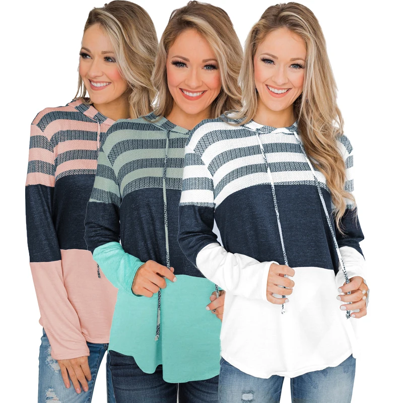 New 2021 Fall Fashion Long Sleeve Color Block Drawstring Women Hoodie, Customized color women hoodie
New 2021 Fall Fashion Long Sleeve Color Block Drawstring Women Hoodie, Customized color women hoodie