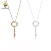 High Quality Lockets Heart Key Necklace Women Charm Pendant Beads