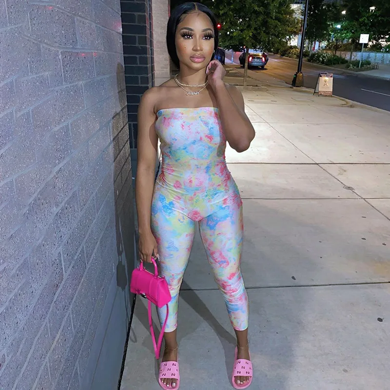 2020 New Arrivals Fashion Women Casual Spaghetti Shoulder Girdle Sleeveless Vest Slim Pants tie dye romper jumpsuit for women, Picture
2020 New Arrivals Fashion Women Casual Spaghetti Shoulder Girdle Sleeveless Vest Slim Pants tie dye romper jumpsuit for women, Picture