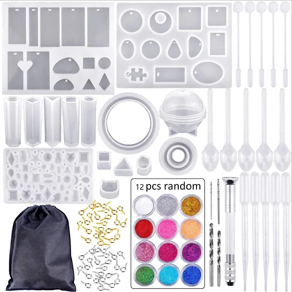 94 pieces of resin jewelry mold crystal glue mold silicone epoxy resin glue DIY pendant bracelet UV resin mold
94 pieces of resin jewelry mold crystal glue mold silicone epoxy resin glue DIY pendant bracelet UV resin mold