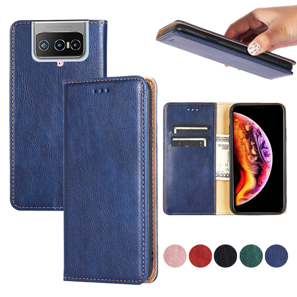 

Luxury Leather Wallet Case for Asus Zenfone Max Pro M1 ZB601KL ZB602KL Flip Cover for Asus Zenfone 4 Max Book Case Magnetic, 5 colors for your choose