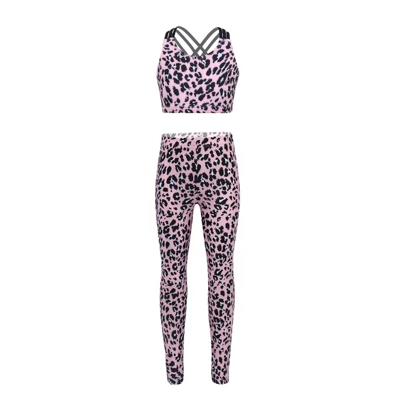 2Pcs Kids Girls Leopard Print Gym Yoga Sport Suit U Neck Sleeveless Cross Tank tops Pink Fitness set
2Pcs Kids Girls Leopard Print Gym Yoga Sport Suit U Neck Sleeveless Cross Tank tops Pink Fitness set