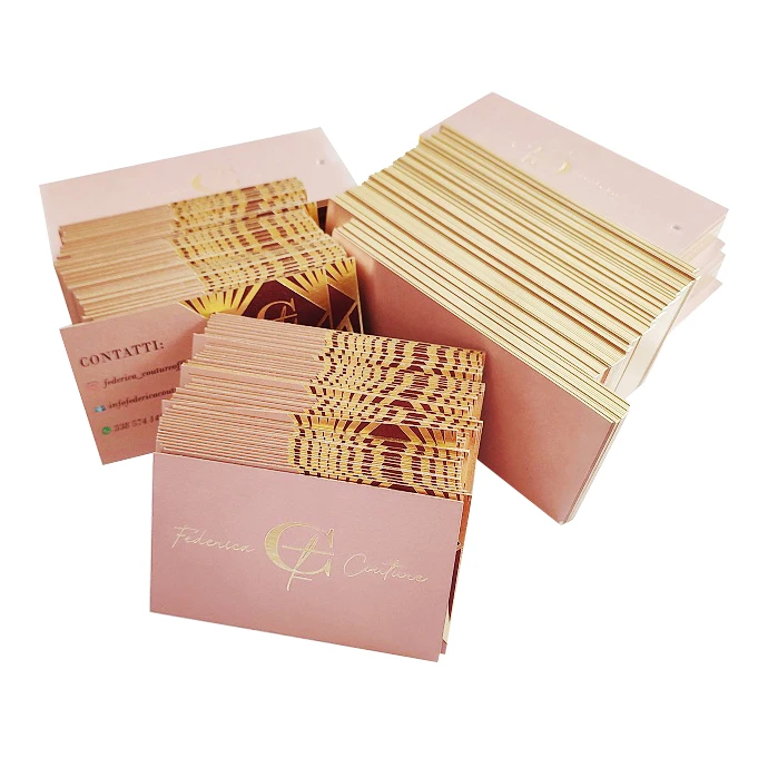 

Luxury Quality Foil Embossed Stamping Business Card Gold Letterpress Printing Name Card