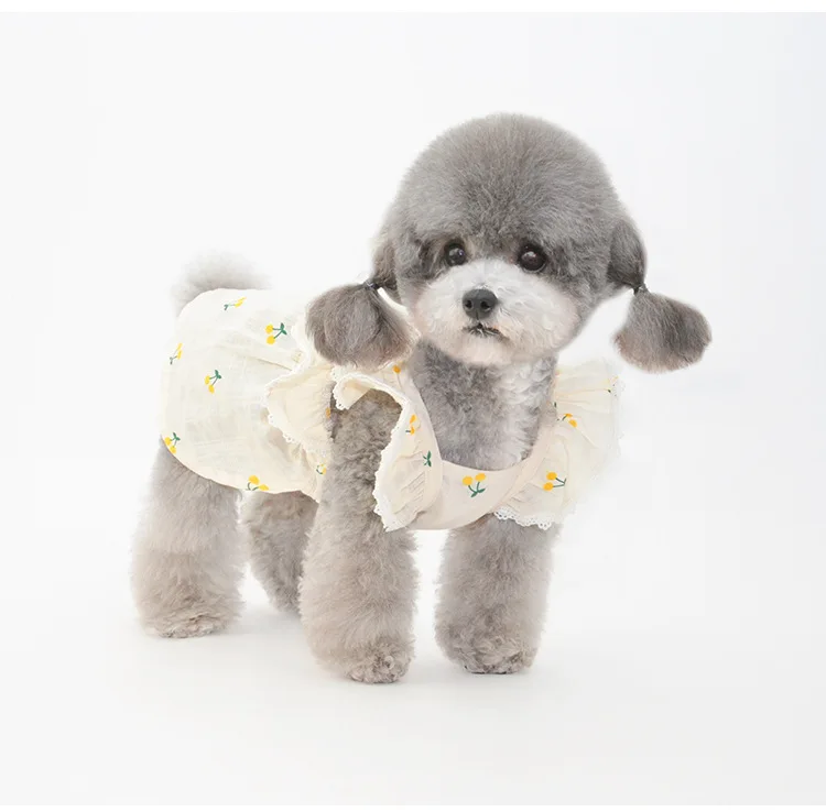 New Summer Cute Luxury Cat Puppy Clothing Cherry Floral Dress Clothes For Dog Wholesale, 2 colors
New Summer Cute Luxury Cat Puppy Clothing Cherry Floral Dress Clothes For Dog Wholesale, 2 colors