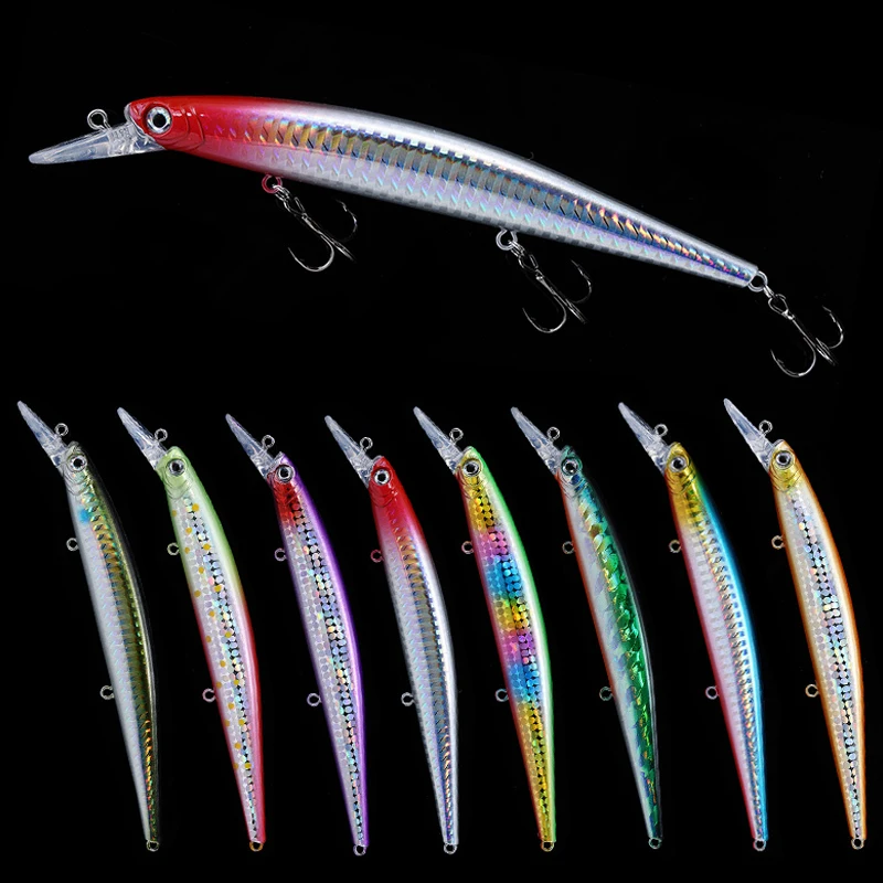 Fishing Lures 18g 145mm Floating Minnow Lure Sea Bass Wobbler Bait Isca Artificial lure, 8colors
Fishing Lures 18g 145mm Floating Minnow Lure Sea Bass Wobbler Bait Isca Artificial lure, 8colors