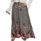 Casual Fashion Women Skirts for Work Beautiful Floral Printed Plus Size Women Long Maxi Skirt