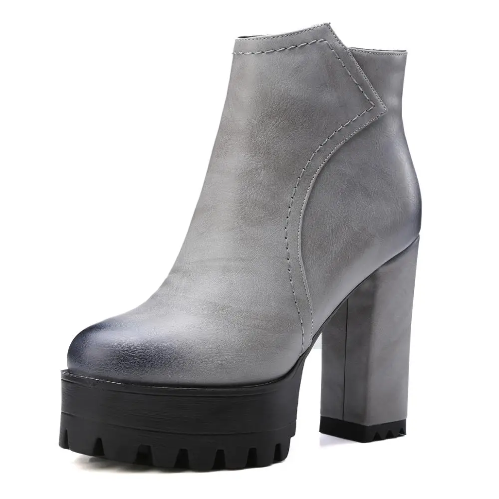 Daily Commute Women Stitching Leather Thick High Heel Zip Up Winter Ankle Gray Bootie, Brown/camel/grey/black
Daily Commute Women Stitching Leather Thick High Heel Zip Up Winter Ankle Gray Bootie, Brown/camel/grey/black