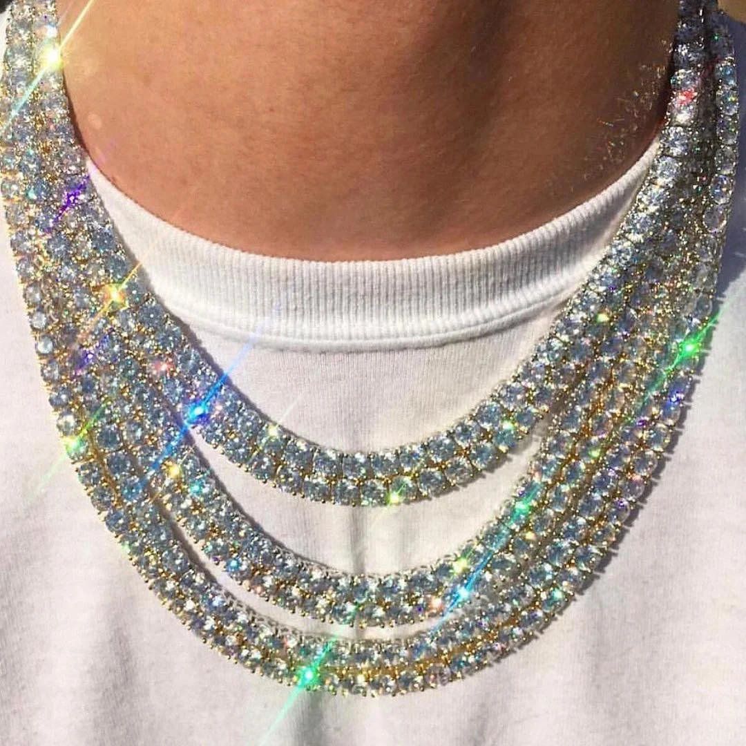 Zuanfa Wholesale Ready To Ship Hip Hop Iced Out Moissanite CZ Diamond Tennis Necklace Chain
Zuanfa Wholesale Ready To Ship Hip Hop Iced Out Moissanite CZ Diamond Tennis Necklace Chain