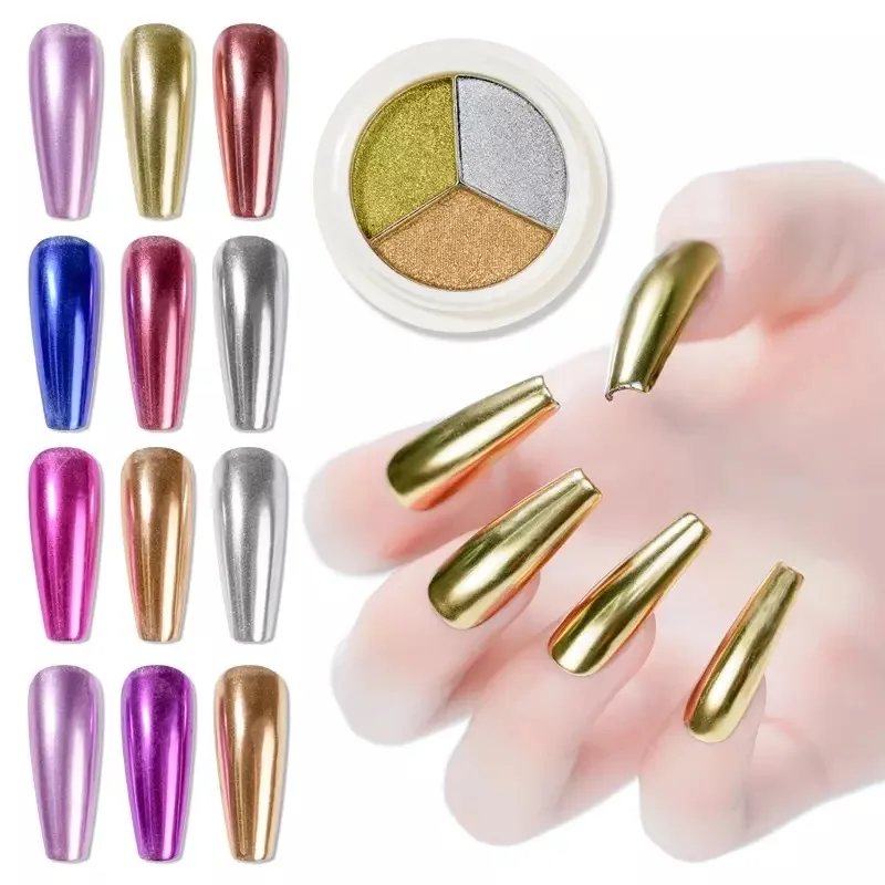 3 colors solid mirror nail powder set rose gold champange metallic nail glitter polish chrome decor dust pigment accessory
3 colors solid mirror nail powder set rose gold champange metallic nail glitter polish chrome decor dust pigment accessory