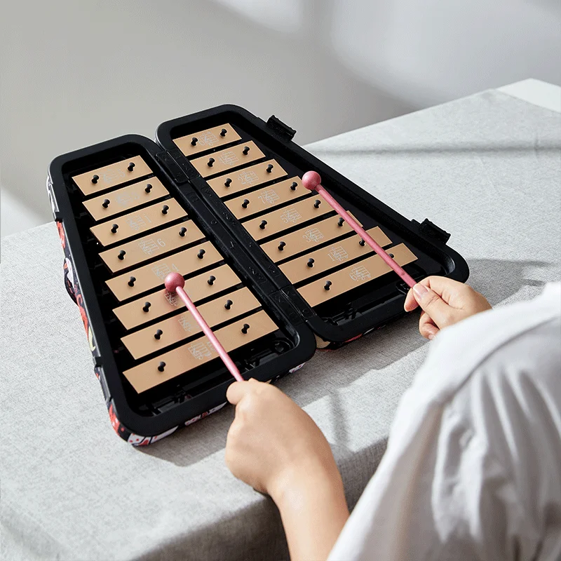 Hot selling color 16-key Metallophone gloclocimer percussion instrument kids, Golden
Hot selling color 16-key Metallophone gloclocimer percussion instrument kids, Golden