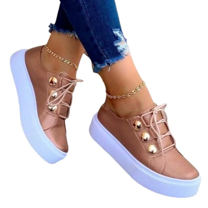 Wholesale Lace up Slip on Women Tennis Sneakers Ladies Thick Sole Casual Shoes Solid Color Flats walking style shoes, Picture
Wholesale Lace up Slip on Women Tennis Sneakers Ladies Thick Sole Casual Shoes Solid Color Flats walking style shoes, Picture