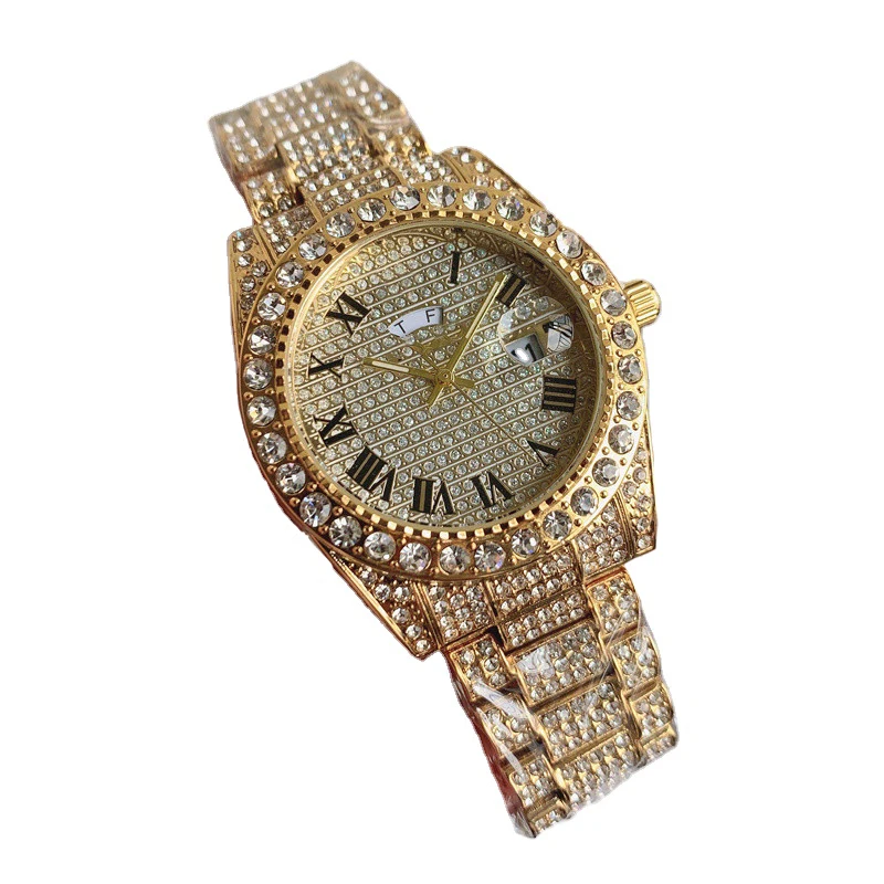 men diamond iced out watches crystal quartz hip hop 
men diamond iced out watches crystal quartz hip hop