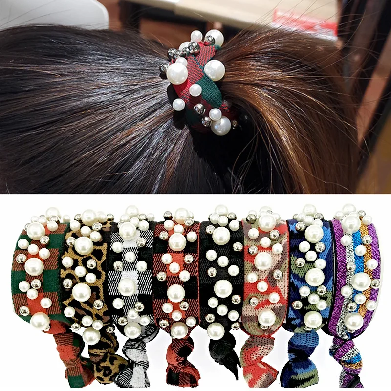 Pearl Hair Ring Leopard Beaded Knotted Hair Rope Rainbow High Elastic Rubber Band Meatball Head Rope Women
Pearl Hair Ring Leopard Beaded Knotted Hair Rope Rainbow High Elastic Rubber Band Meatball Head Rope Women