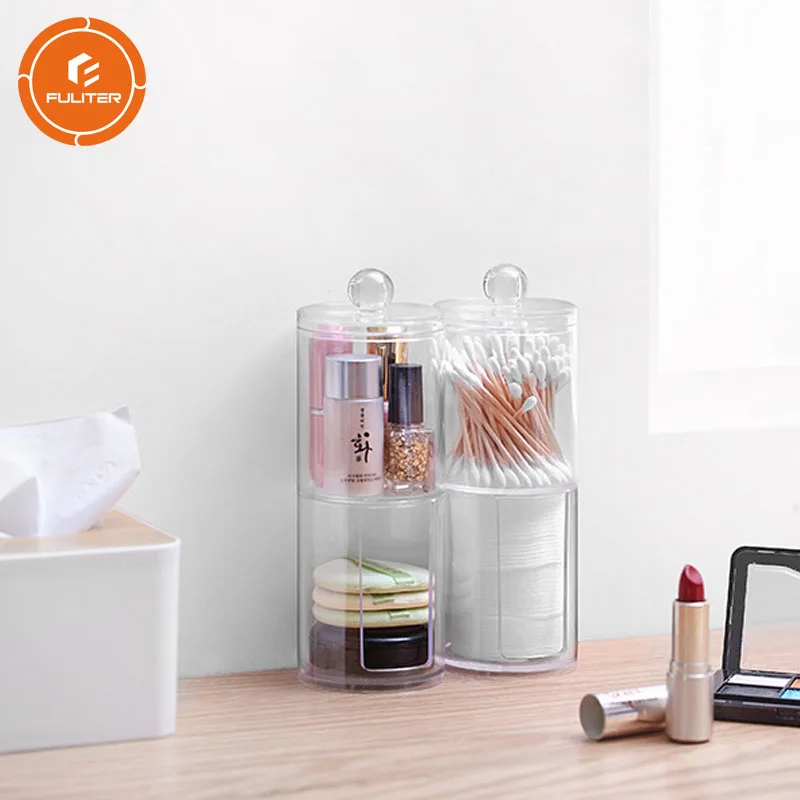 Transparent Round Cotton Swab Box Cosmetic Cotton Pad Plastic Storage Box with Cover
Transparent Round Cotton Swab Box Cosmetic Cotton Pad Plastic Storage Box with Cover