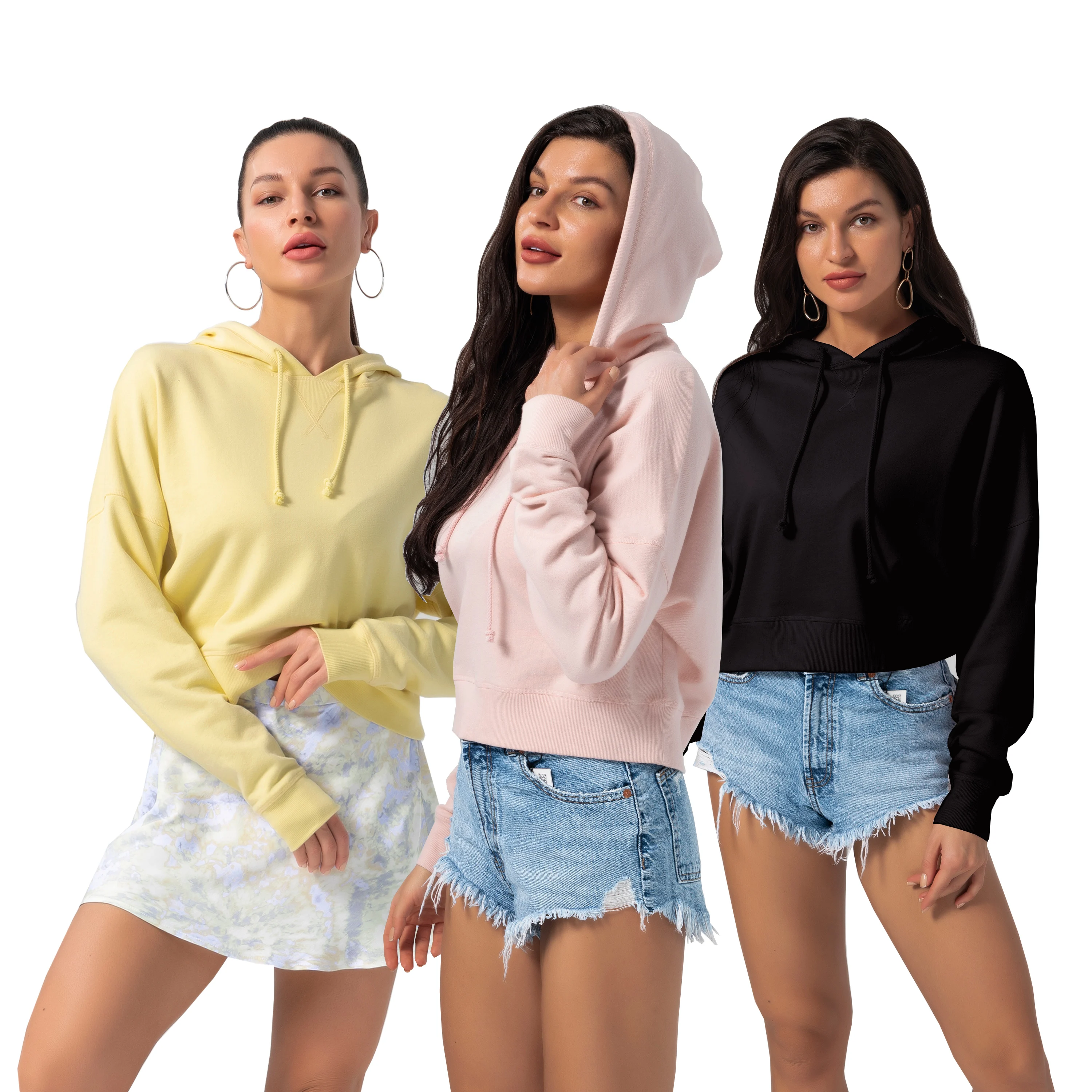 Ladies Knit Long Sleeve Cotton Oversizes French Terry Custom Plain Crop Top Fall Set 202 Women Clothes Hoodies & sweatshirts, Customized color
Ladies Knit Long Sleeve Cotton Oversizes French Terry Custom Plain Crop Top Fall Set 202 Women Clothes Hoodies & sweatshirts, Customized color