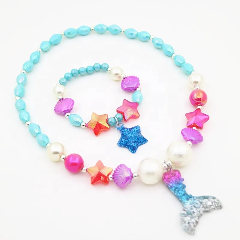 Cute Mermaid Scales Rainbow Colorful Beads Necklace Bracelets Jewelry Set for Kids Girls Play Costume Children Party Jewelry Set, As picture
Cute Mermaid Scales Rainbow Colorful Beads Necklace Bracelets Jewelry Set for Kids Girls Play Costume Children Party Jewelry Set, As picture