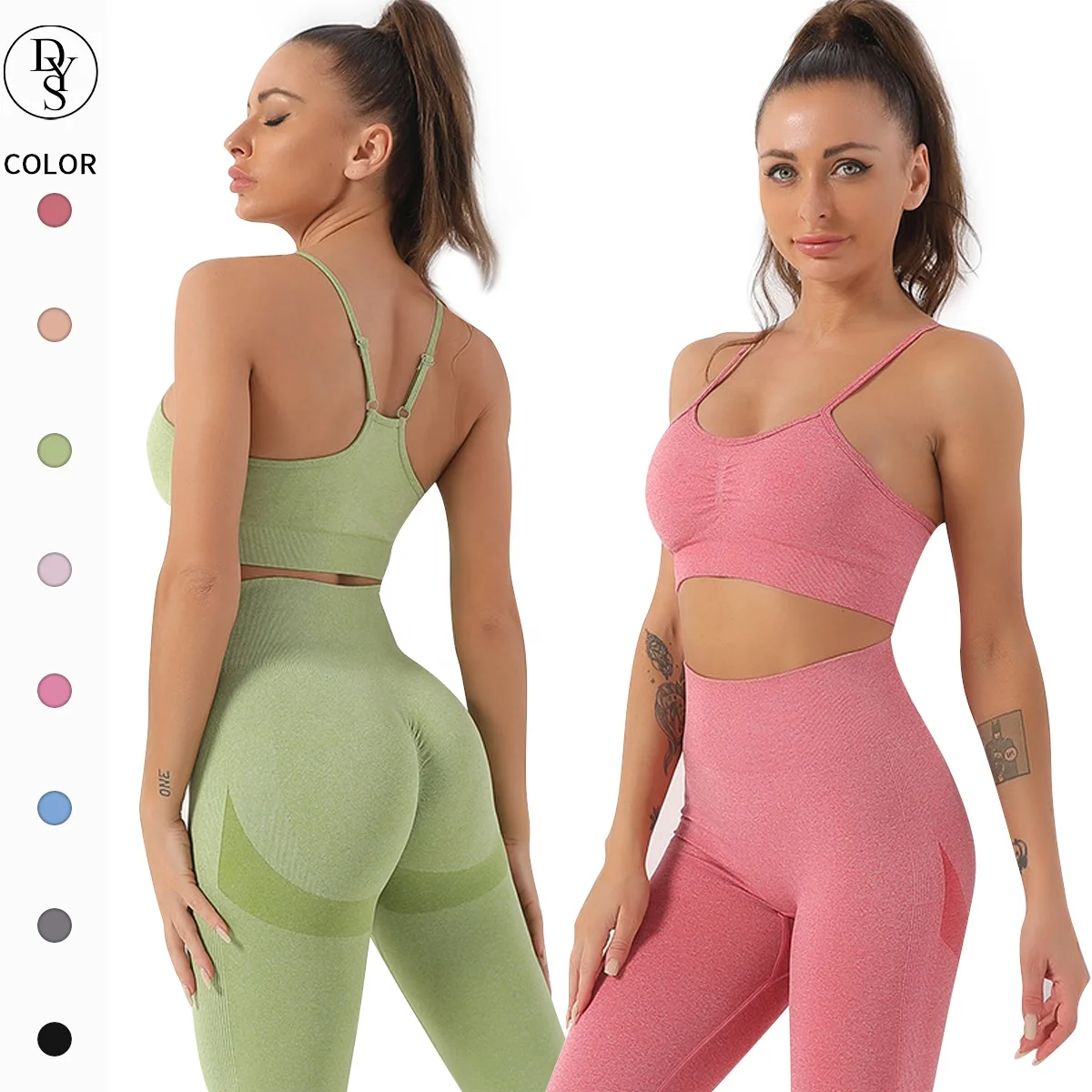 Cheap Women Adjustable Straps Yoga Bra High Waist Scrunch Bum Leggings 2 Pieces Workout Seamless Gym Clothing Sets
Cheap Women Adjustable Straps Yoga Bra High Waist Scrunch Bum Leggings 2 Pieces Workout Seamless Gym Clothing Sets