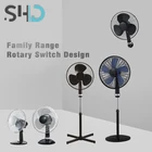 16 Inch Adjustable Height Pedestal Fan Home Plastic Electric Stand Fan
