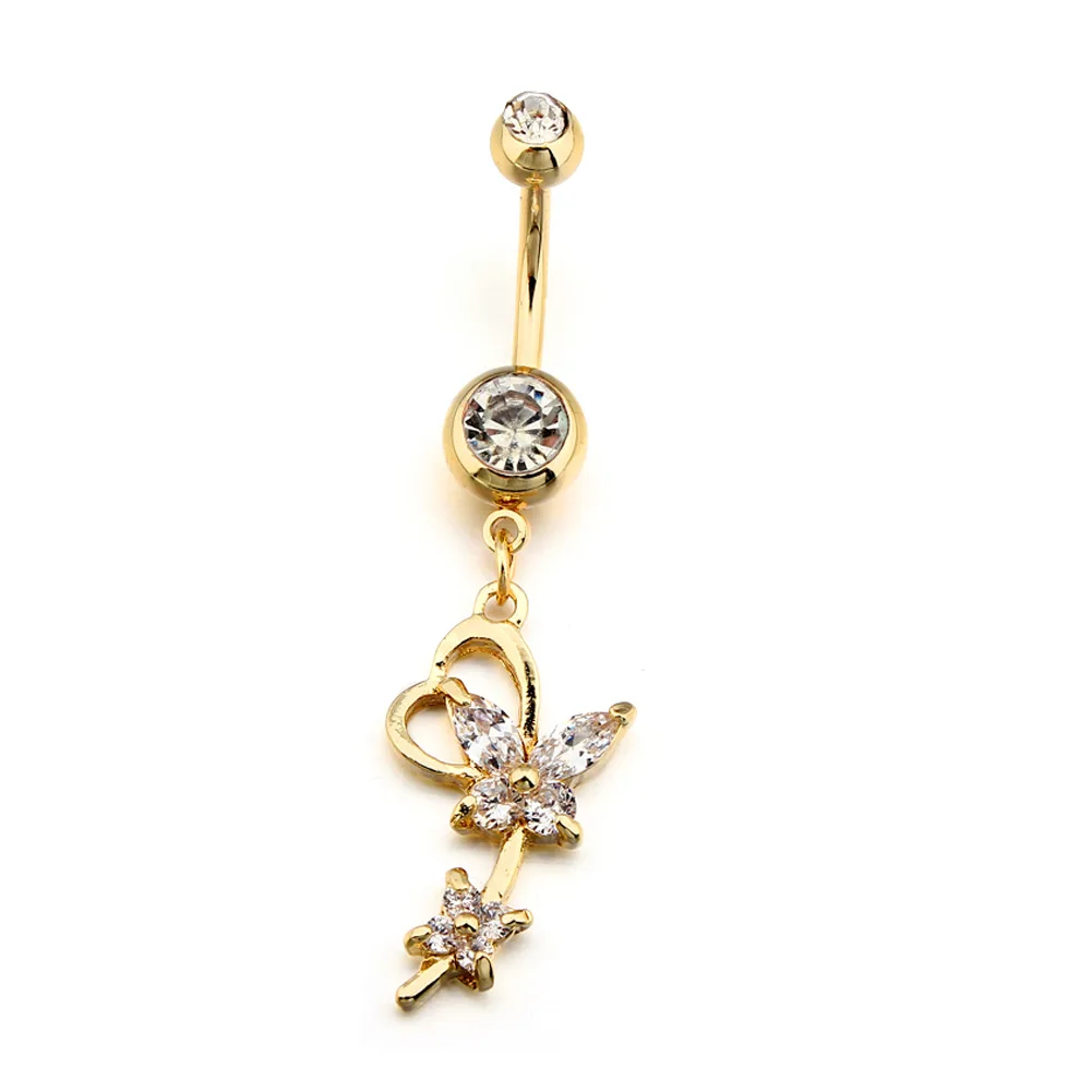 YW New Body Stainless Steel Belly Button Rings For Women Zircon Butterfly Belly Button Ring
YW New Body Stainless Steel Belly Button Rings For Women Zircon Butterfly Belly Button Ring