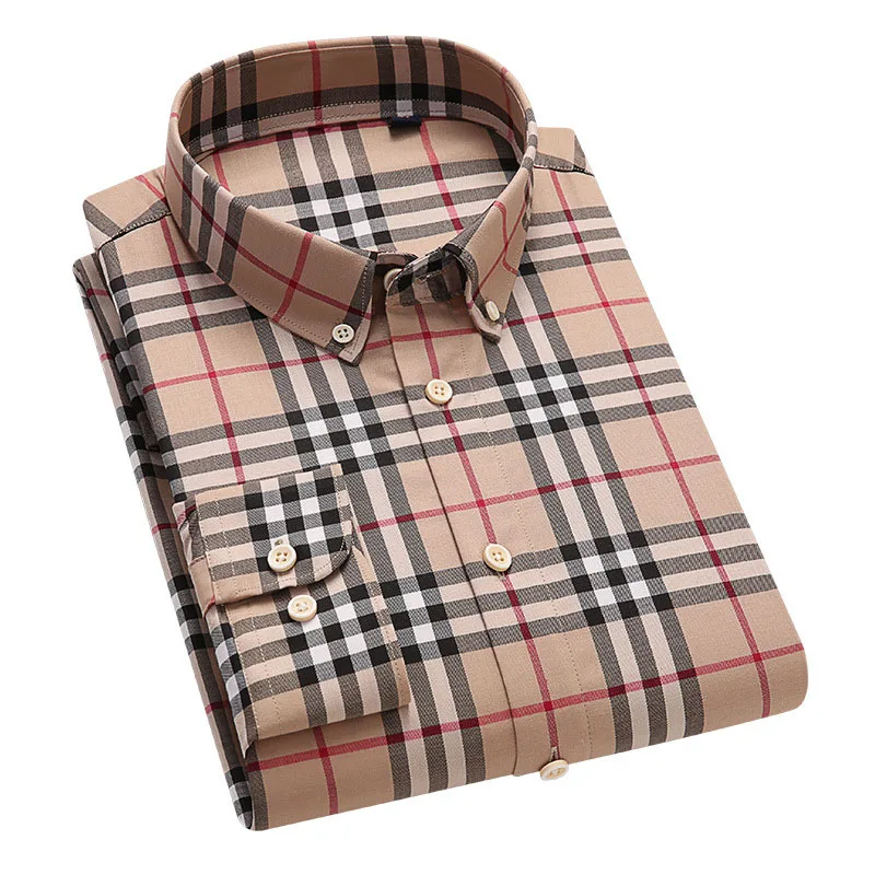 New men's long-sleeved plaid shirt Bamboo fiber anti-wrinkle casual men's clothing Daily business slim shirts, Mix
New men's long-sleeved plaid shirt Bamboo fiber anti-wrinkle casual men's clothing Daily business slim shirts, Mix