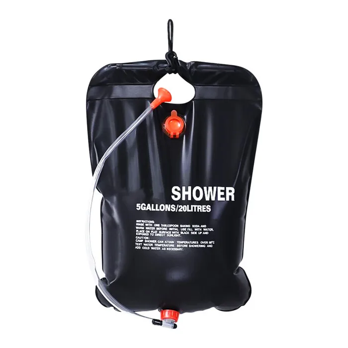 Hot sale black outdoor portable shower bags lightweight 20L water camping shower bag for exercisers
Hot sale black outdoor portable shower bags lightweight 20L water camping shower bag for exercisers