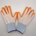 good quality nitrile safety working gloves with palm and finger coated