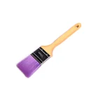 Chinese fluted style 50mm hard tapered wood handle sash angle decorating wall paint brushes painting for home