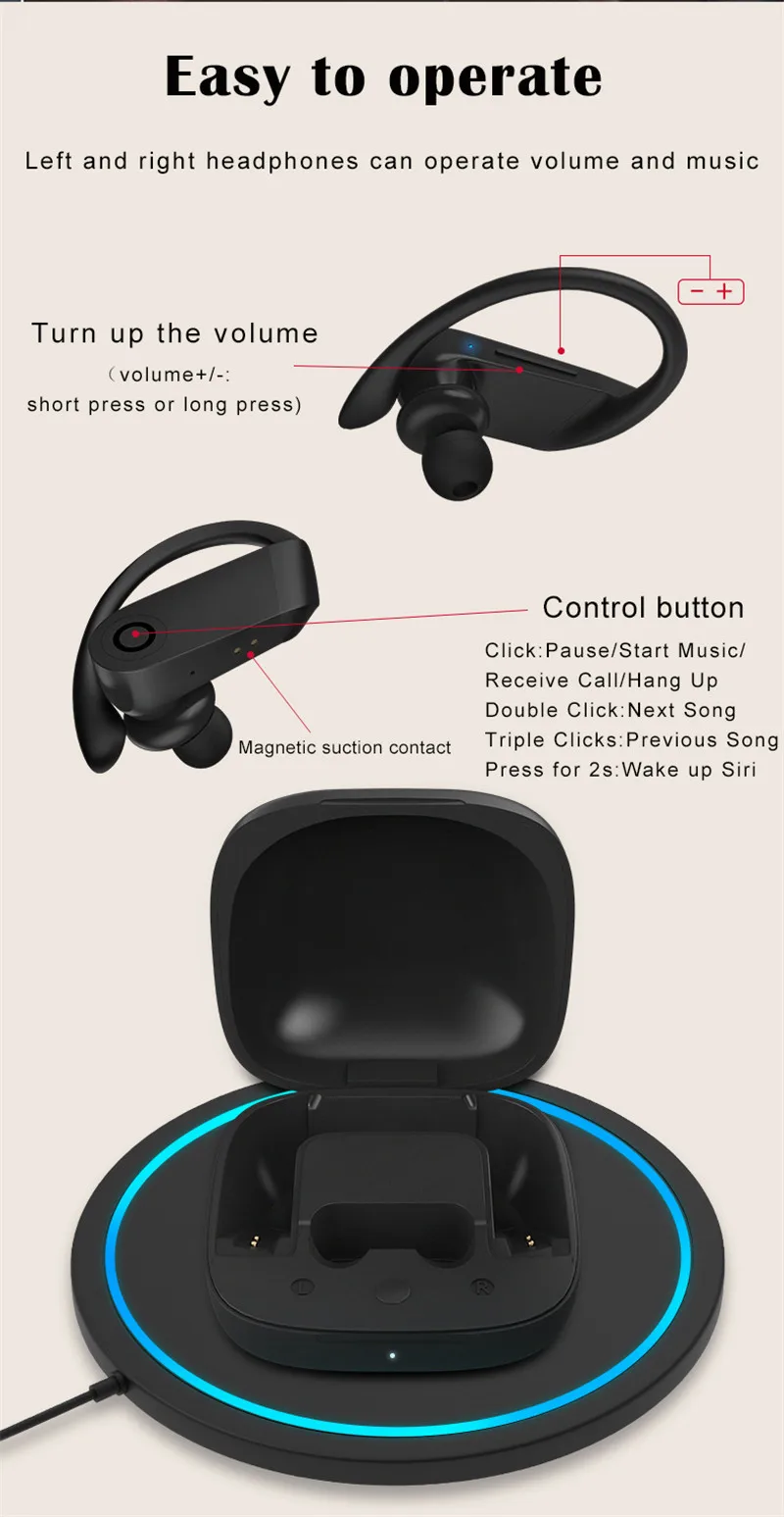 Beatstudio wireless charge earphone use for beats wireless headphones bluetooths headset b10 tws sport earbuds - ANKUX.COM