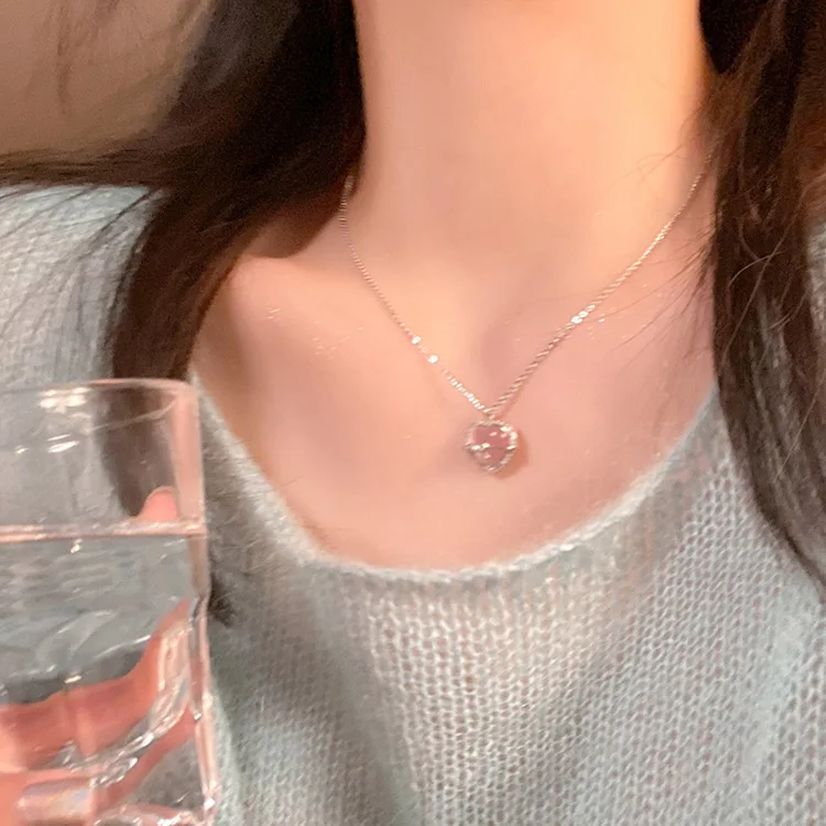 FASHION Sweet Cool Style Pink Heart Stainless Steel wholesale Necklace Jewelry For Women
FASHION Sweet Cool Style Pink Heart Stainless Steel wholesale Necklace Jewelry For Women