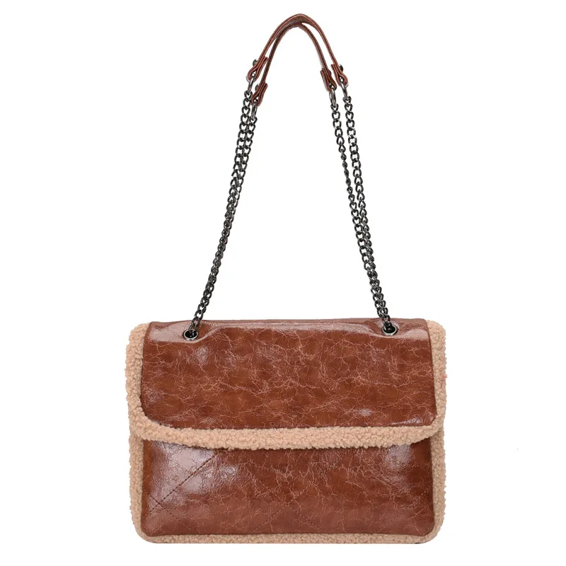 Luxury Good Quality Winter Lamb Plush Single Shoulder Messenger Diagonal Pu Leather Handbag Women's Chains Bag For Ladies, Blue, black, coffee, brown
Luxury Good Quality Winter Lamb Plush Single Shoulder Messenger Diagonal Pu Leather Handbag Women's Chains Bag For Ladies, Blue, black, coffee, brown
