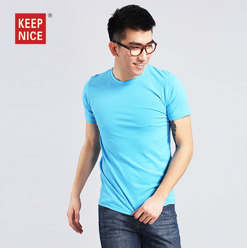 Wholesale spot spandex T-shirt stretch round neck T-shirt with 96% cotton 4% spandex, Picture
Wholesale spot spandex T-shirt stretch round neck T-shirt with 96% cotton 4% spandex, Picture