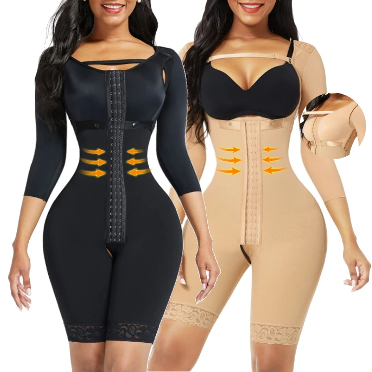 Adjustable 3 Hooks Long Sleeve Tummy Control Shapewear Women Body Shaper Butt Lifter Panty, As show
Adjustable 3 Hooks Long Sleeve Tummy Control Shapewear Women Body Shaper Butt Lifter Panty, As show