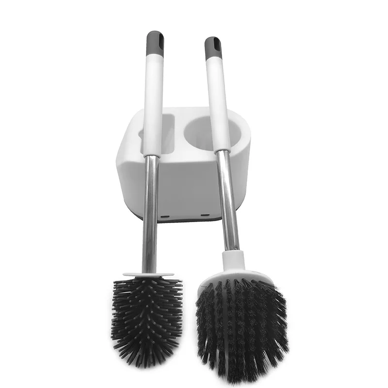 Toilet Brush Cleaner Set Holder Silicon Toilet Brush With Two Brush Head, Gray
Toilet Brush Cleaner Set Holder Silicon Toilet Brush With Two Brush Head, Gray