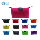 Custom lady Portable Travel Toiletry Pouch Small Prints Logo Zipper Flat Cosmetic Bag Travel Organizer Folding Makeup Bag