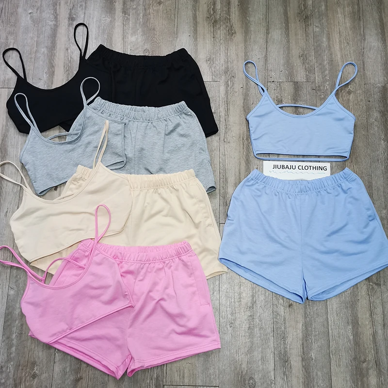 Bike Shorts Tracksuits 2 Two Piece Sets Streetwear Backless Spaghetti Crop Top Spa Shorts Matching Sets Women 2021, As picture
Bike Shorts Tracksuits 2 Two Piece Sets Streetwear Backless Spaghetti Crop Top Spa Shorts Matching Sets Women 2021, As picture