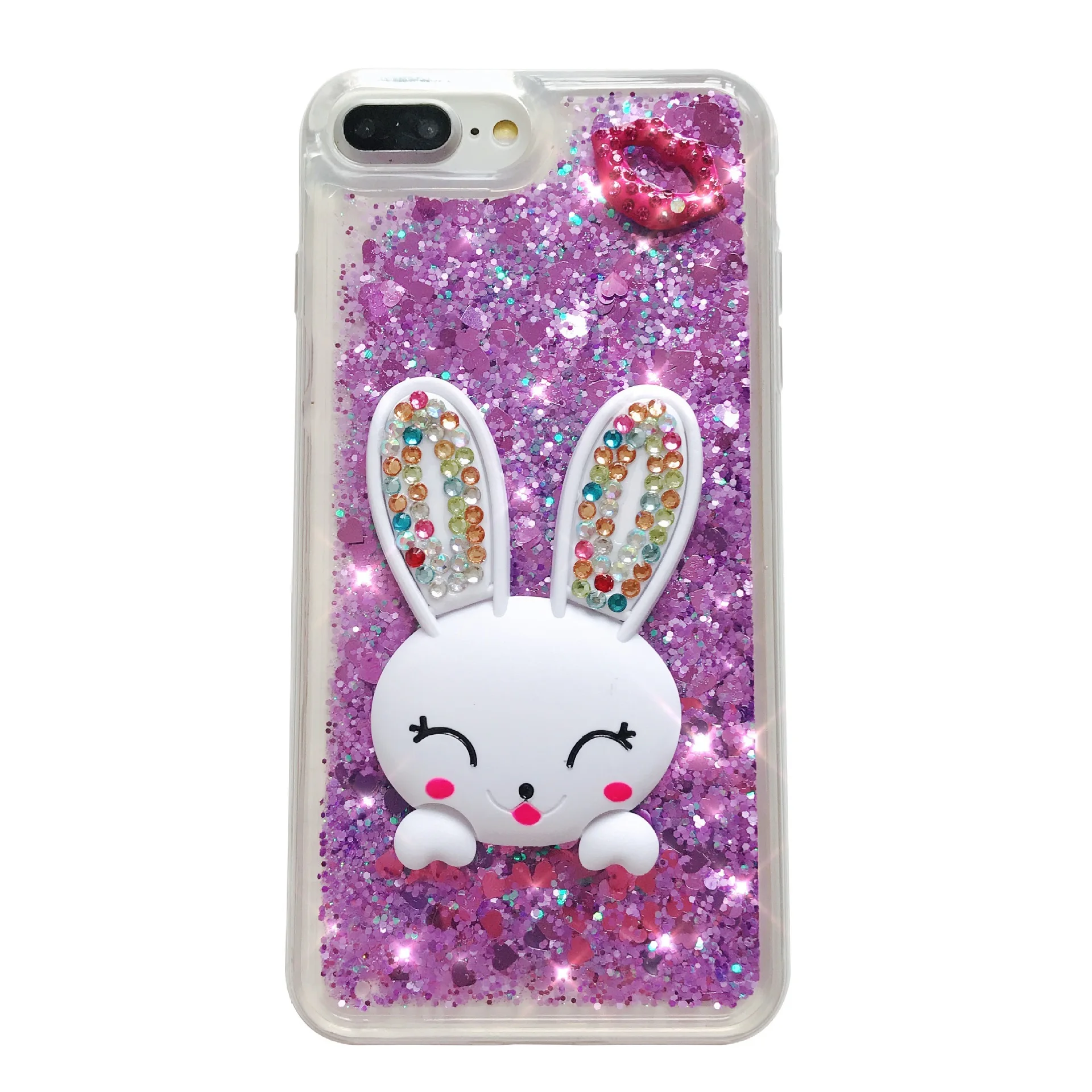 Love Quicksand Glitter Diamond Girls Women Ladies TPU transparent Phone Case for iPhone 12 With Rabbit ear bracket, Colors optional
Love Quicksand Glitter Diamond Girls Women Ladies TPU transparent Phone Case for iPhone 12 With Rabbit ear bracket, Colors optional