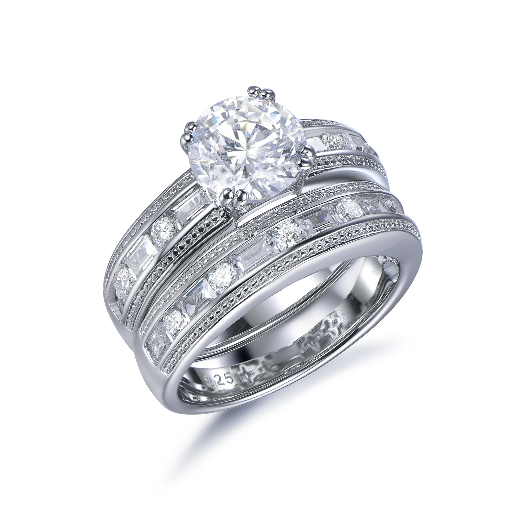 Abiding Wedding CZ Diamond Engagement Ring Solid 925 Sterling Silver Solitaire Women Ring Set
Abiding Wedding CZ Diamond Engagement Ring Solid 925 Sterling Silver Solitaire Women Ring Set