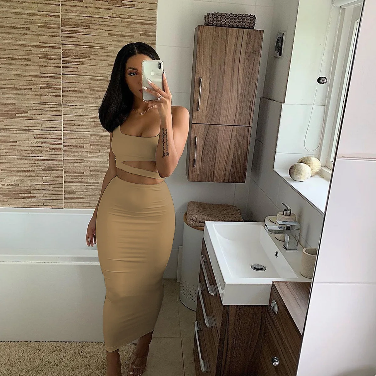 Sexy Hollow Out Pleated Crop Top and Skirt 2 Piece Dress Set Bodycon Club Summer Outfit women two piece set clothing, As pictures
Sexy Hollow Out Pleated Crop Top and Skirt 2 Piece Dress Set Bodycon Club Summer Outfit women two piece set clothing, As pictures