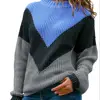 Women Fashion Style Casual colorful striped sweater