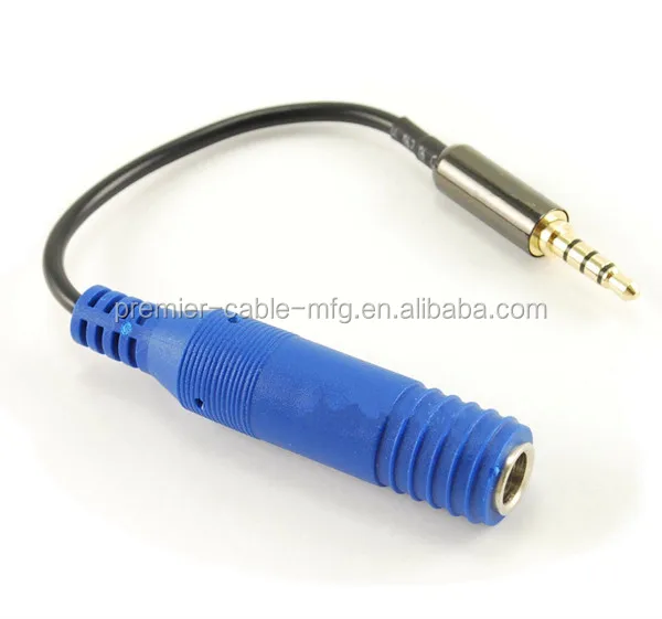 3.5 mm Stereo (TRRS) Male / 1/4 in. Mono (TS) Female Powered Microphone Adapter - ANKUX.COM