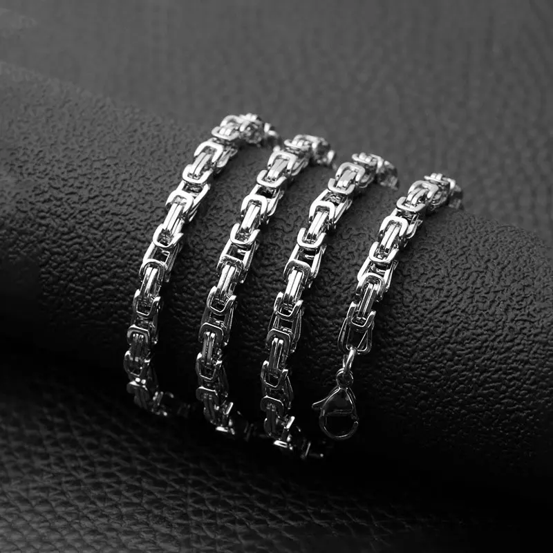 HOYO hip hop style Byzantine chain trendy stainless steel jewelry necklace for man boys unisex, Silver color
HOYO hip hop style Byzantine chain trendy stainless steel jewelry necklace for man boys unisex, Silver color