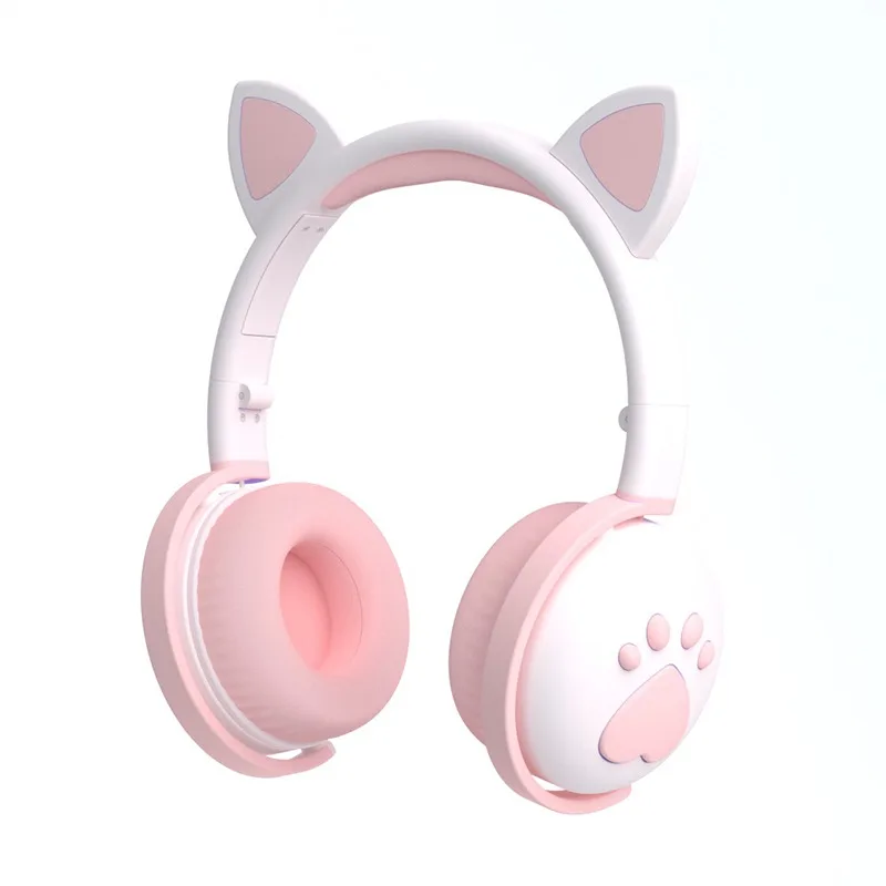 BK1 New Arrival LED Glowing Foldable Cat Ear Headphones BT 5.0 with Mic For Christmas Gifts, White blue green pink black
BK1 New Arrival LED Glowing Foldable Cat Ear Headphones BT 5.0 with Mic For Christmas Gifts, White blue green pink black