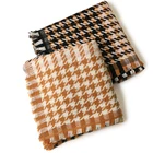 Fashion Fringe Plain Color Cotton Feeling Pure Wool Women Striped Scarf Hijab Shawl