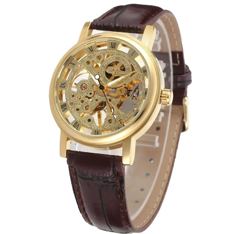 

Custom Logo Cheap Mechanical Watches Wholesale Male Chinese Factory Forsining T- winner Hand Wind OEM Watch Mens Skeleton Luxury