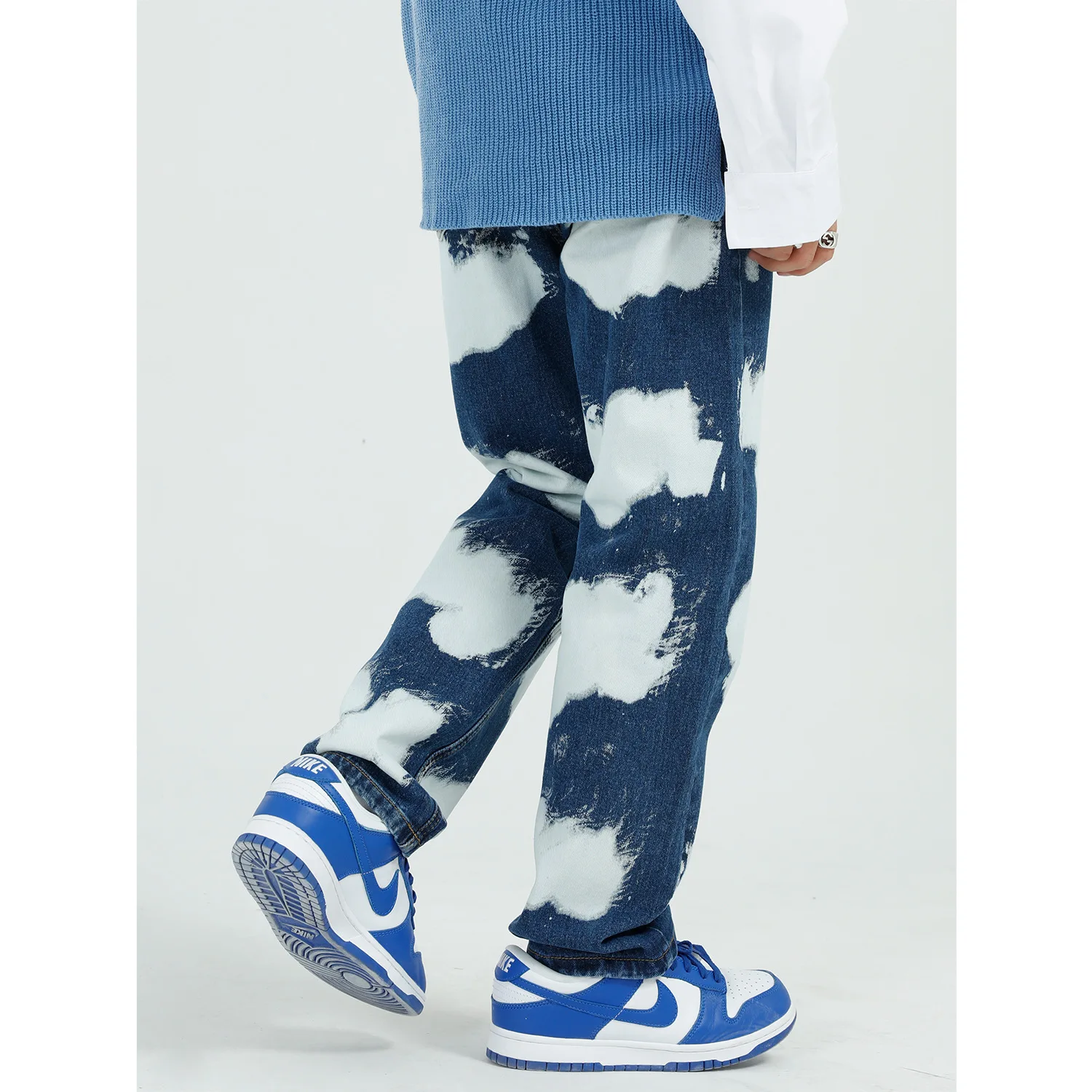 Popular print unisex Hip-hop street dance summer latest American Harajuku High Street stacked jeans men, Black/blue
Popular print unisex Hip-hop street dance summer latest American Harajuku High Street stacked jeans men, Black/blue