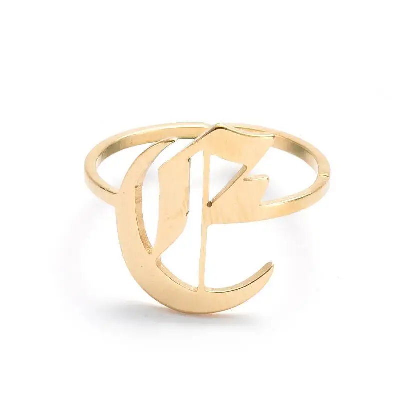 Letter A-Z Fashion ring New Stainless Steel 26 English Alphabet Ring Women, As pic
Letter A-Z Fashion ring New Stainless Steel 26 English Alphabet Ring Women, As pic